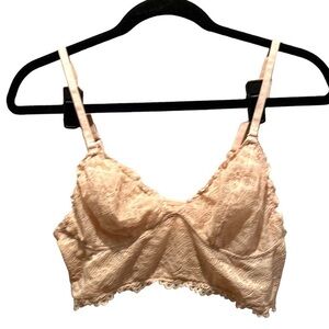 Free Press Nude Lace Bralette Size Medium